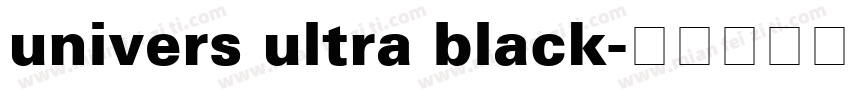 univers ultra black字体转换